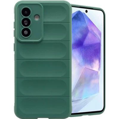 Afbeelding van imoshion Hoesje Geschikt voor Samsung Galaxy A56 / A36 Siliconen EasyGrip Backcover Donkergroen
