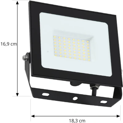 Afbeelding van Prios LED buitenspot Maikel, 50W, 4000lm, aluminium