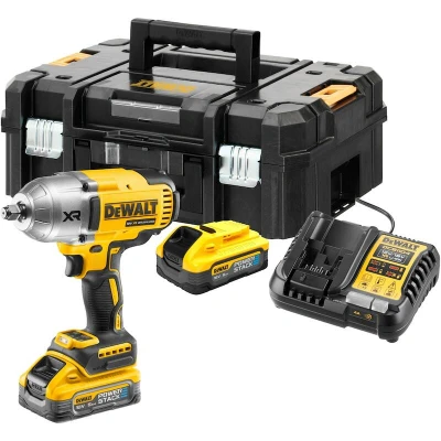 Afbeelding van DEWALT DCF900H2T QW 18V XR Brushless 1/2&quot; Heavy Duty accu slagmoersleutel frictiering in TSTAK (2x 5Ah POWERSTACK + lader)