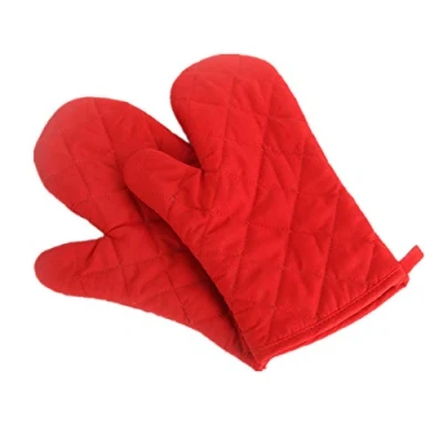Afbeelding van Voarge keukenhandschoenen, hittebestendig, dikke ovenhandschoenen, 1 paar, rood