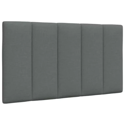 Image de vidaXL Coussin de tête lit gris foncé 80 cm tissu