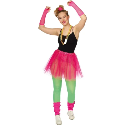 Afbeelding van Neon Roze Tutu 4 ledige set