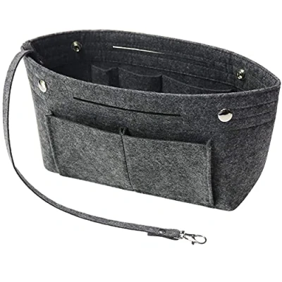 Afbeelding van Soyizom Vilt Handtas Organizer Liner Shaper Insert Tas In Een Met Sleutelhanger Voor Speedy Neverfull, 8 Kleuren, Roze (W)