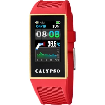 Afbeelding van CALYPSO K8502/3 uit de collectie SmartTWATCH, behuizing 23,80/41,30 mm met rubberen band in fuchsia voor dames