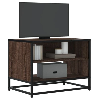 Afbeelding van vidaXL Tv meubel 61x40x46 cm bewerkt hout metaal bruin eikenkleur