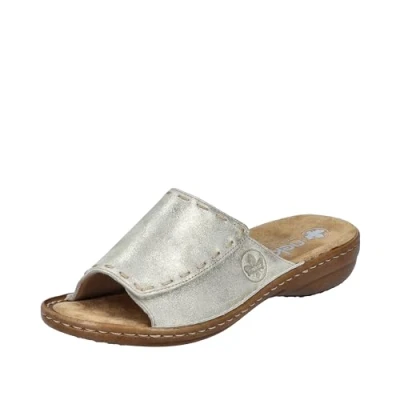 Afbeelding van Rieker Muiltjes, Dames, Maat: 39, Beige Nubukleer