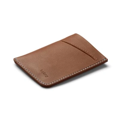 Afbeelding van Bellroy Kaarthoes (minimalistische premium lederen kaarthouder of portemonnee, voor 2 tot 8 bankkaarten visitekaartjes en gevouwen bankbiljetten), Hazelnoot,