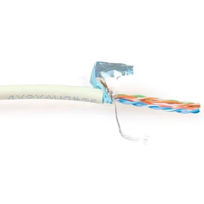 Afbeelding van F/UTP kabel CAT5e op rol 100 meter ivoor LSZH soepel