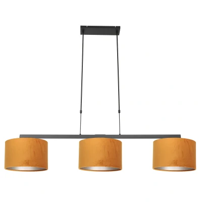 Afbeelding van Steinhauer Hanglamp Stang 3 Lichts Velours Goud