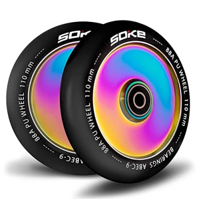 Afbeelding van Scooterwielen B100 mm zwart 2 st