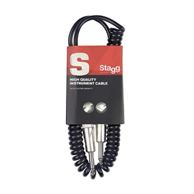 Image de Stagg 6m. S Series, prise jack/prise jack Standard pour instrument câble spiralé