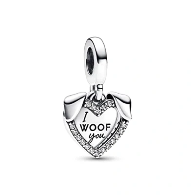 Afbeelding van Pandora Moments Hearts Sterling zilveren bedels, zilver, Zirkonia