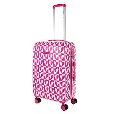 Afbeelding van AGATHA RUIZ DE LA PRADA Reiskoffers Medium Koffer Tas Kinderkoffer Meisje. Lichte Set Meisje Bagage met wielen en hangslot TSA 134200B, Fuchsia