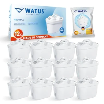 Afbeelding van Watus Filterpatroon, compatibel met Brita filterkaraffen, vervanging voor Brita/Maxtra+ Plus/Maxtra Pro, gemaakt in Duitsland (12)
