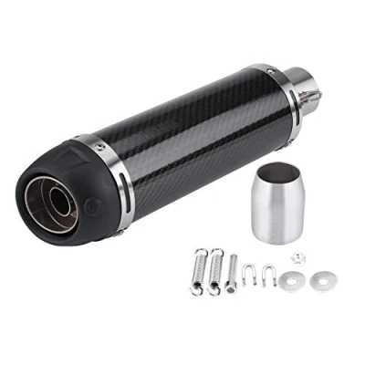 Afbeelding van EBTOOLS 51 mm universele motorfiets uitlaatdemper pijp, gemodificeerde echt heldere koolstofvezel uitlaat met DB killer