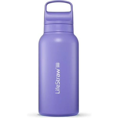 Afbeelding van LifeStraw Go 2.0 Stainless Steel Water Filter Bottle 1000 ml Thistle Purple