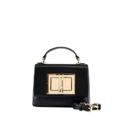 Afbeelding van Love Moschino Mini schoudertas zwart wasknijper applicatie, zwart, zwart.