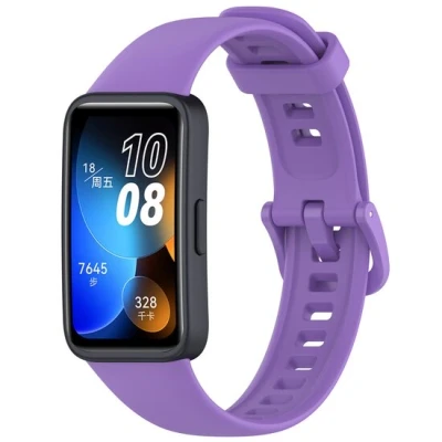 Afbeelding van Siliconen bandje met gesp Paars Huawei Band 10 / 9 8