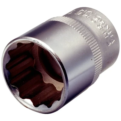 Afbeelding van KS TOOLS 917.1386 Steeksleutelelement DIN 3120, ISO 1174, 3124, 2725 1 1. 3/16&quot; Chroom vanadium staal Twaalfkant gekarteld