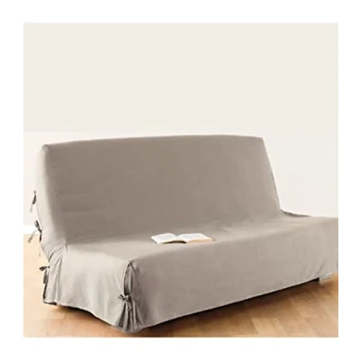 Image de Housse de clic clac 140 x 200 cm 100% coton Beige