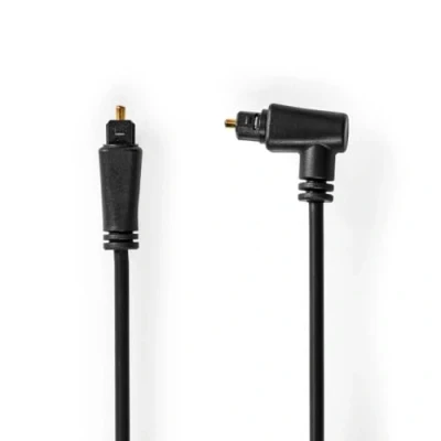 Afbeelding van Nedis Cagp25200Bk10 Optische Audiokabel Toslink Male Draaibaar 1.00 M Rond Pvc Zwart En