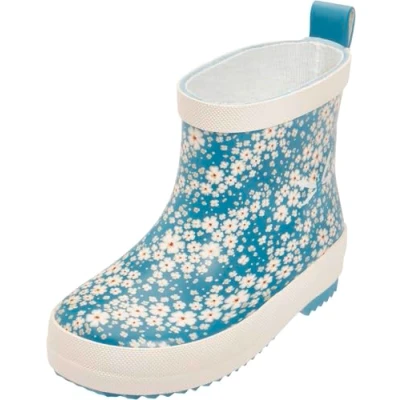 Afbeelding van Playshoes Flowers Regenlaarzen voor kinderen, Maat: 27, Teal Kunststof