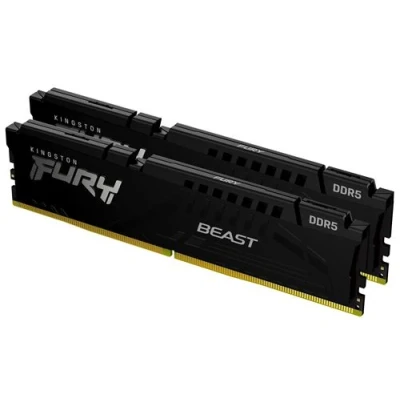 Image de Kingston FURY Beast DDR5 kit 64 Go: 2 x 32 Go DIMM 288 broches 3000 MHz / PC5 48000 CL36 1.35 V mémoire sans tampon on die ECC noir