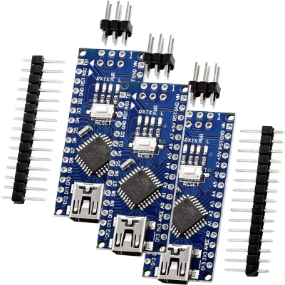 Afbeelding van AZDelivery AZ Nano V3 Board Mini USB ATmega328 5V 16MHz CH340 ATmega328P Micro Controller, CH340G vervangt FT232RL, Inclusief E Book! (3PCS)