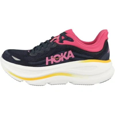 Afbeelding van HOKA Bondi Hardloopschoenen voor op de weg, Dames, Maat: 38 2/3, Varsity navy/nautical dusk Textiel/ synthetisch