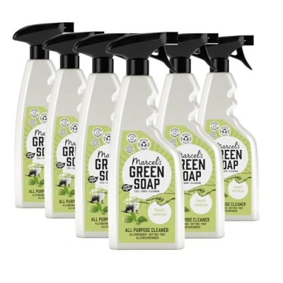 Afbeelding van 6x Marcel&#039;s Green Soap Allesreiniger Spray Basilicum &amp; Vetiver Gras 500 ml