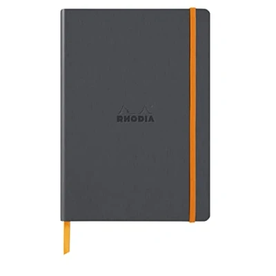 Afbeelding van Notitieboek Rhodia A5 lijn 80 vel 90gr titanium