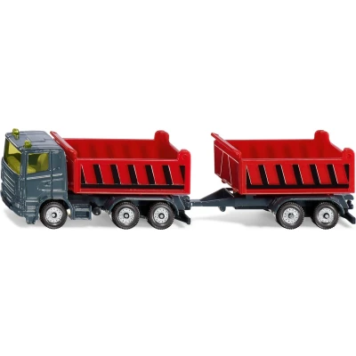 Afbeelding van Siku Truck with dumper body and tipping trailer.