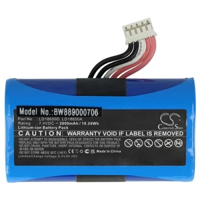 Afbeelding van vhbw Batterij compatibel met Pax A910, A930 barcodescanner, TPV (2600 mAh, 7,4 V, Li Ion)