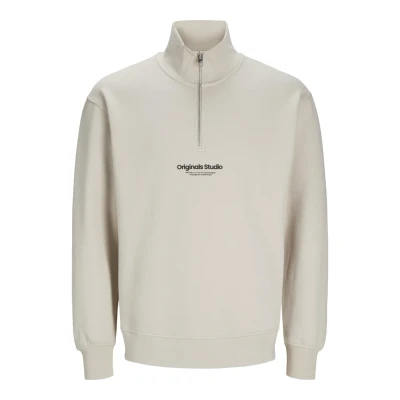Afbeelding van Jack &amp; Jones Jorvesterbro Quarter Sweater, Heren, Maat: Small, Moonbeam