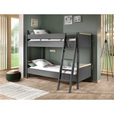 Afbeelding van Vipack London stapelbed 90x200 Antraciet