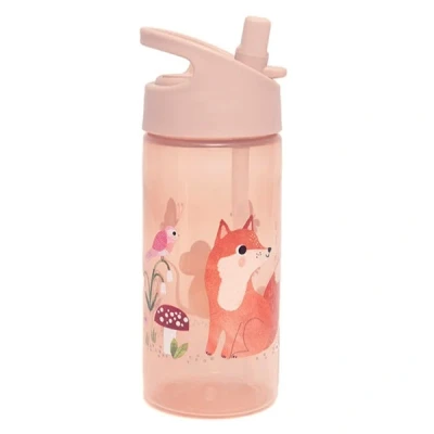 Afbeelding van Petit monkey drinkfles met rietje woodland pink 380 ml