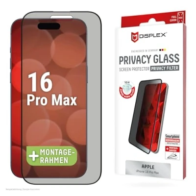Afbeelding van Displex Screenprotector Geschikt voor iPhone 16 Pro Max Real Glass FC