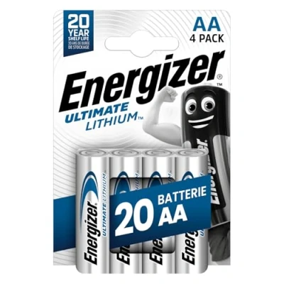 Afbeelding van Energizer Ultimate Stilo AA FR6 Mignon lithiumbatterijen 1,5 V lithium prestaties en lange levensduur voor zaklampen, speelgoed camera&#039;s, 5 x 4 batterijen