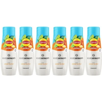 Afbeelding van Set van 6 Lipton Ice Tea Concentrates Perziksmaak zonder suiker SODASTREAM 440 ml