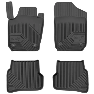 Afbeelding van M MOTOS Rubberen vloermat voor SEAT Ibiza IV 2008 2017, verbeter je reiscomfort met de nr. 77 zwarte antislip mat auto, alle weersomstandigheden, bescherming tegen vuil