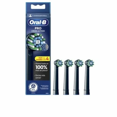 Afbeelding van Borstel vervanger Oral B CROSS ACTION Zwart 4 Stuks
