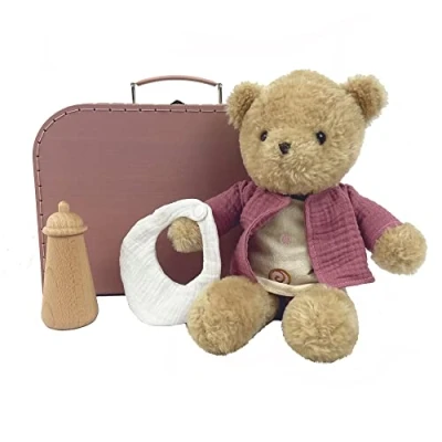 Afbeelding van Egmont toys knuffelbeer met koffertje en accessoires 28 cm