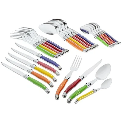 Afbeelding van Pradel Excellence I7214P Bestekset Laguiole 24 delig, pastelmouwen