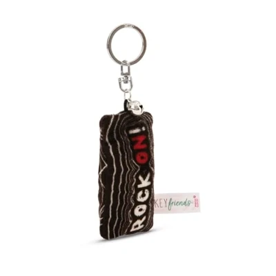 Afbeelding van Magni, Vrouwen, Sleutelhanger, NICI Schlüsselanhänger Mini Plüschkissen Rock on! mit Glöckchen 8cm, Veelkleurig