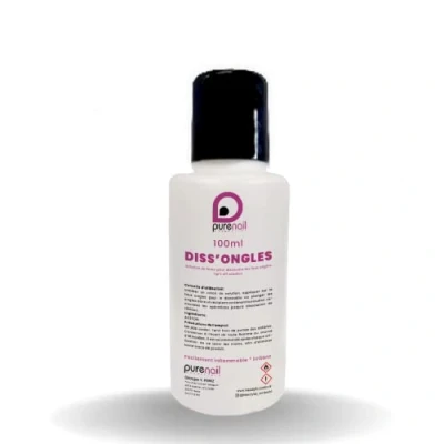 Image de Purenail DISSONGLE Acétone Pure 100% 100 ml ongles faux Qualité Professionnel transparent