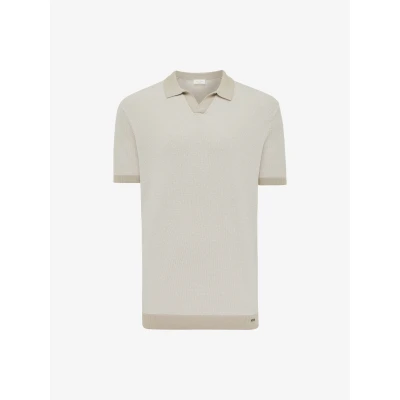 Afbeelding van Gentiluomo polo heren poloshirt normale fit bruin effen