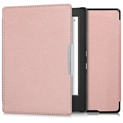 Afbeelding van kwmobile E reader hoesje geschikt voor Kobo Aura H2O Edition 1 hoes flip case met magnetische sluiting Ereader cover in roségoud