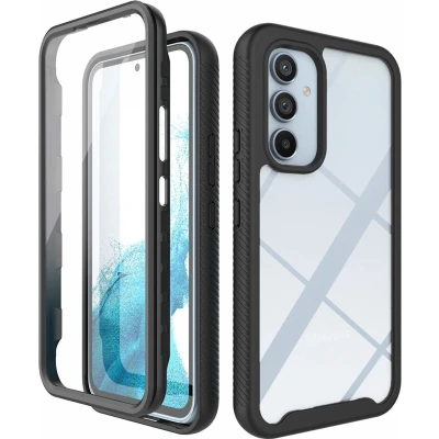 Afbeelding van iMoshion Hoesje Geschikt voor Samsung Galaxy A54 (5G) 360 Full Protective Case Zwart / Transparant