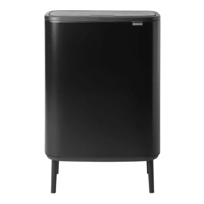 Afbeelding van Brabantia Bo Touch Bin Hi Prullenbak Met Deksel Op Pootjes 60 Liter Zwart