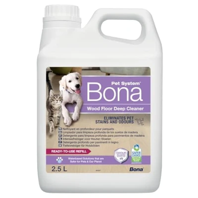 Afbeelding van Bona Pet System Intensiefreiniger voor Houten Vloeren 2,5L Navulling Huisdier Vlekkenreiniger en Geurverwijderaar Urinegeur Verwijderaar Stain Remover Geschikt Honden Katten